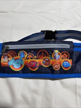 RunDisney Navy Blue Pixar Character Sling Bag with Rainbow Graphics from 2023